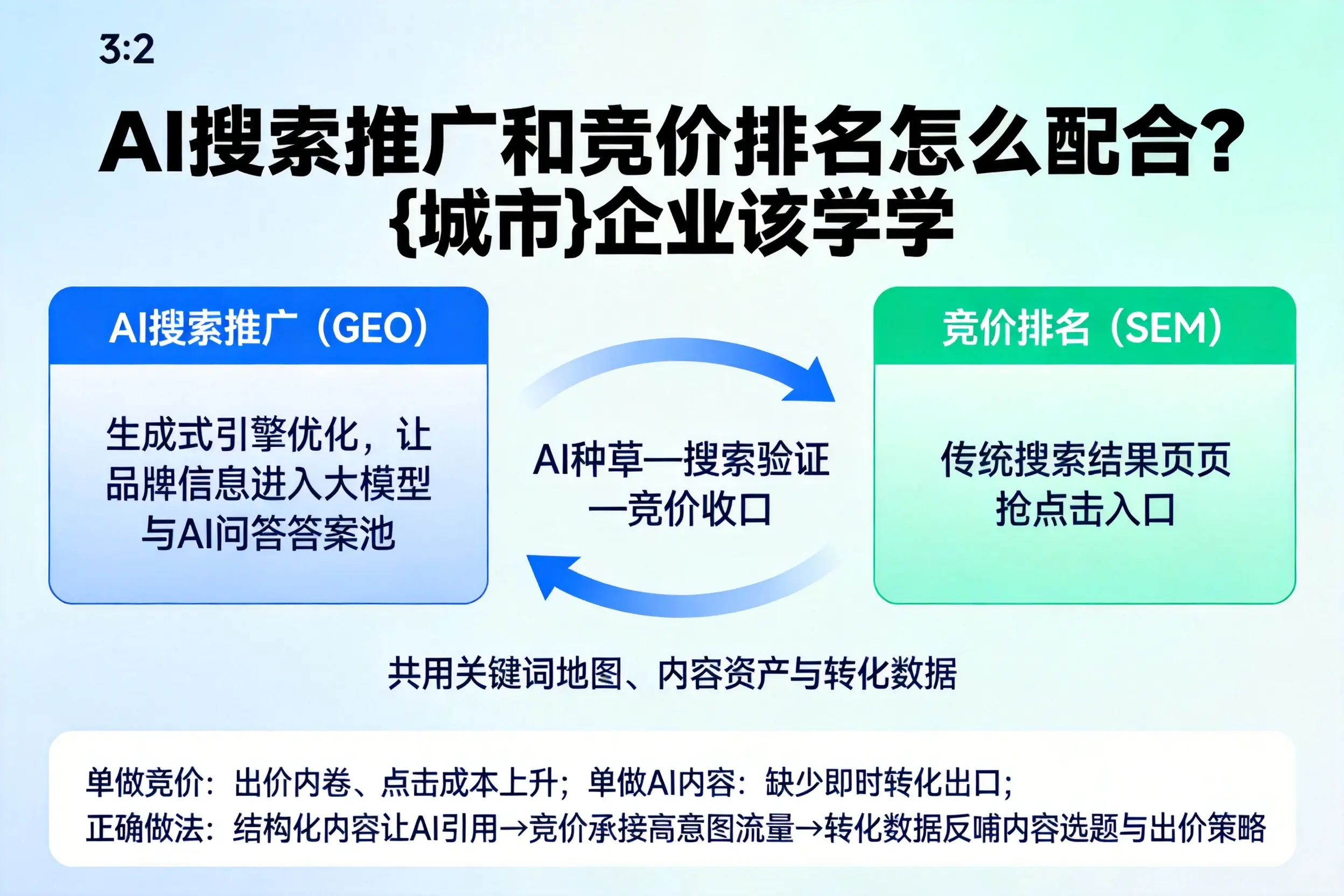 AI搜索推广和竞价排名怎么配合？忻州企业该学学