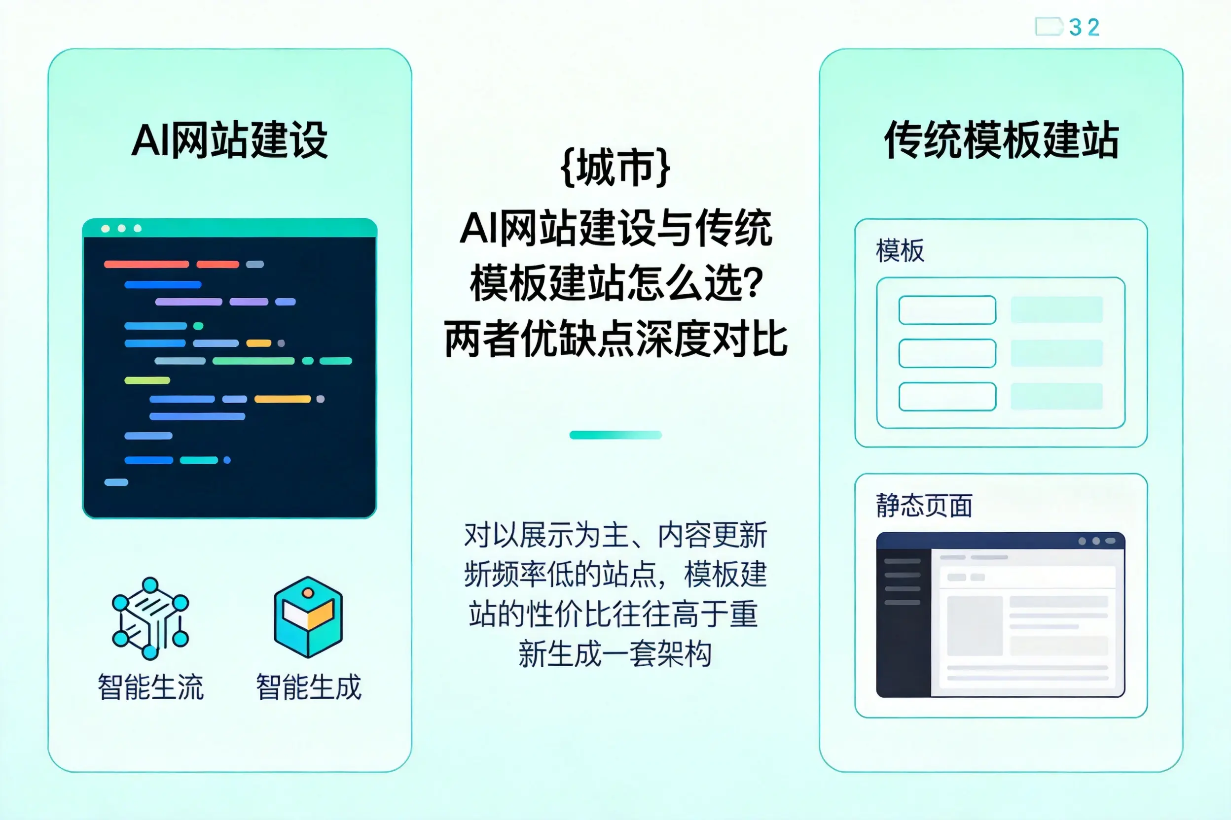 忻州AI网站建设与传统模板建站怎么选？两者优缺点深度对比