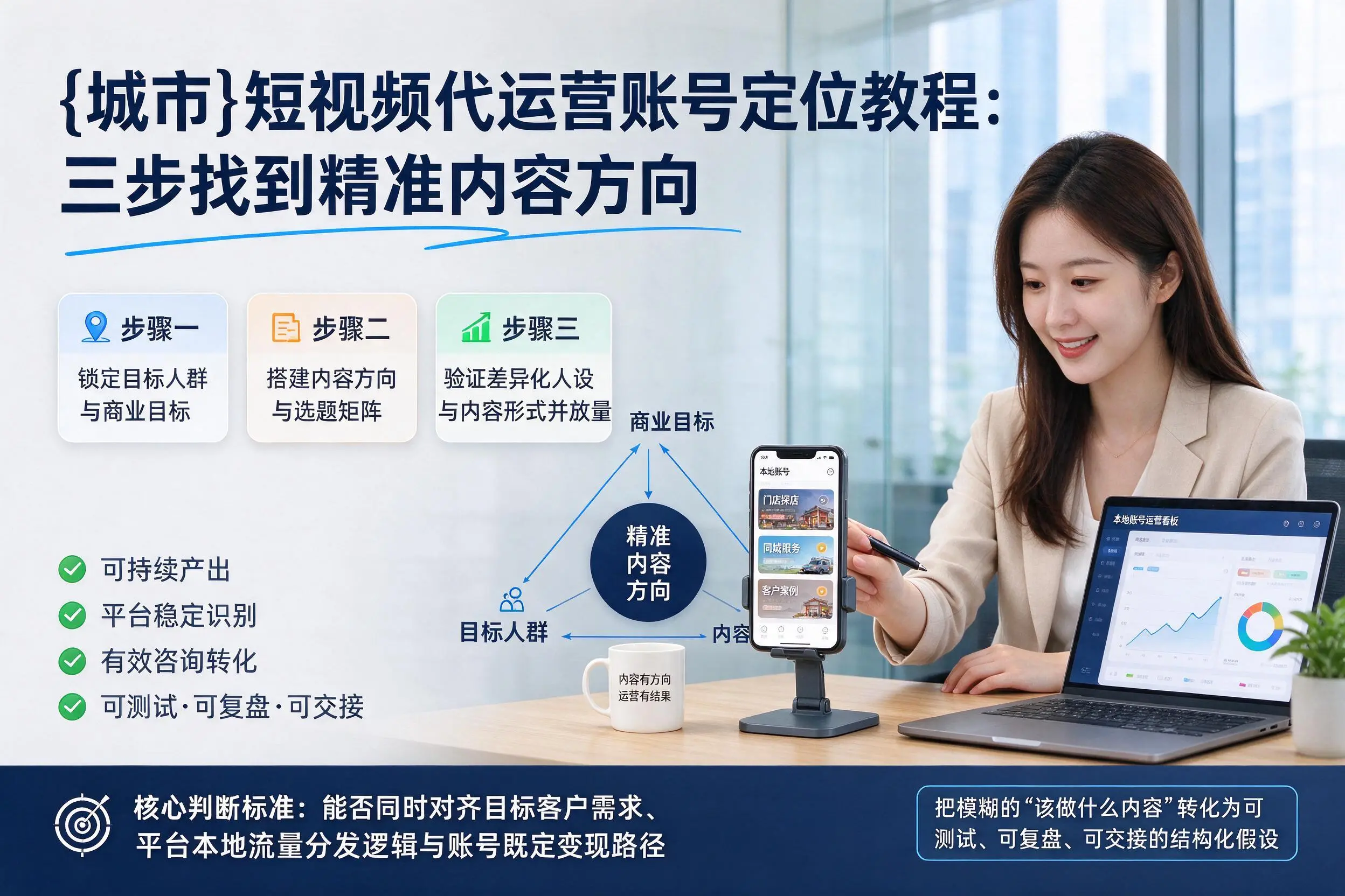 忻州短视频代运营账号定位教程:三步找到精准内容方向