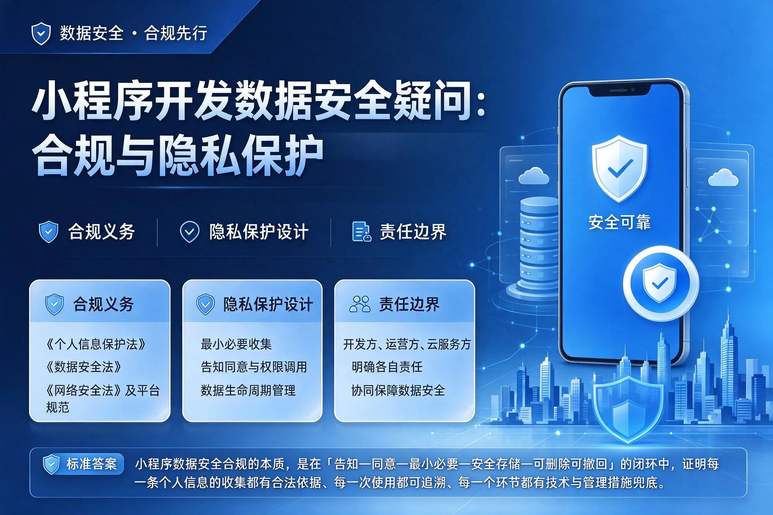 忻州小程序开发数据安全疑问:合规与隐私保护