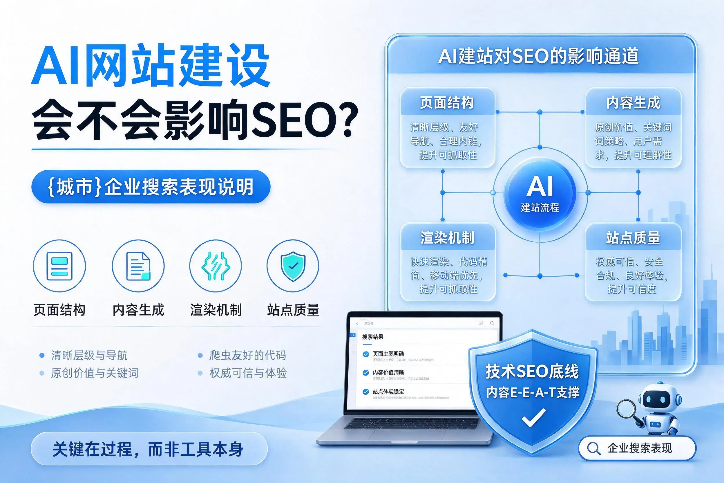 AI网站建设会不会影响SEO?忻州企业搜索表现说明