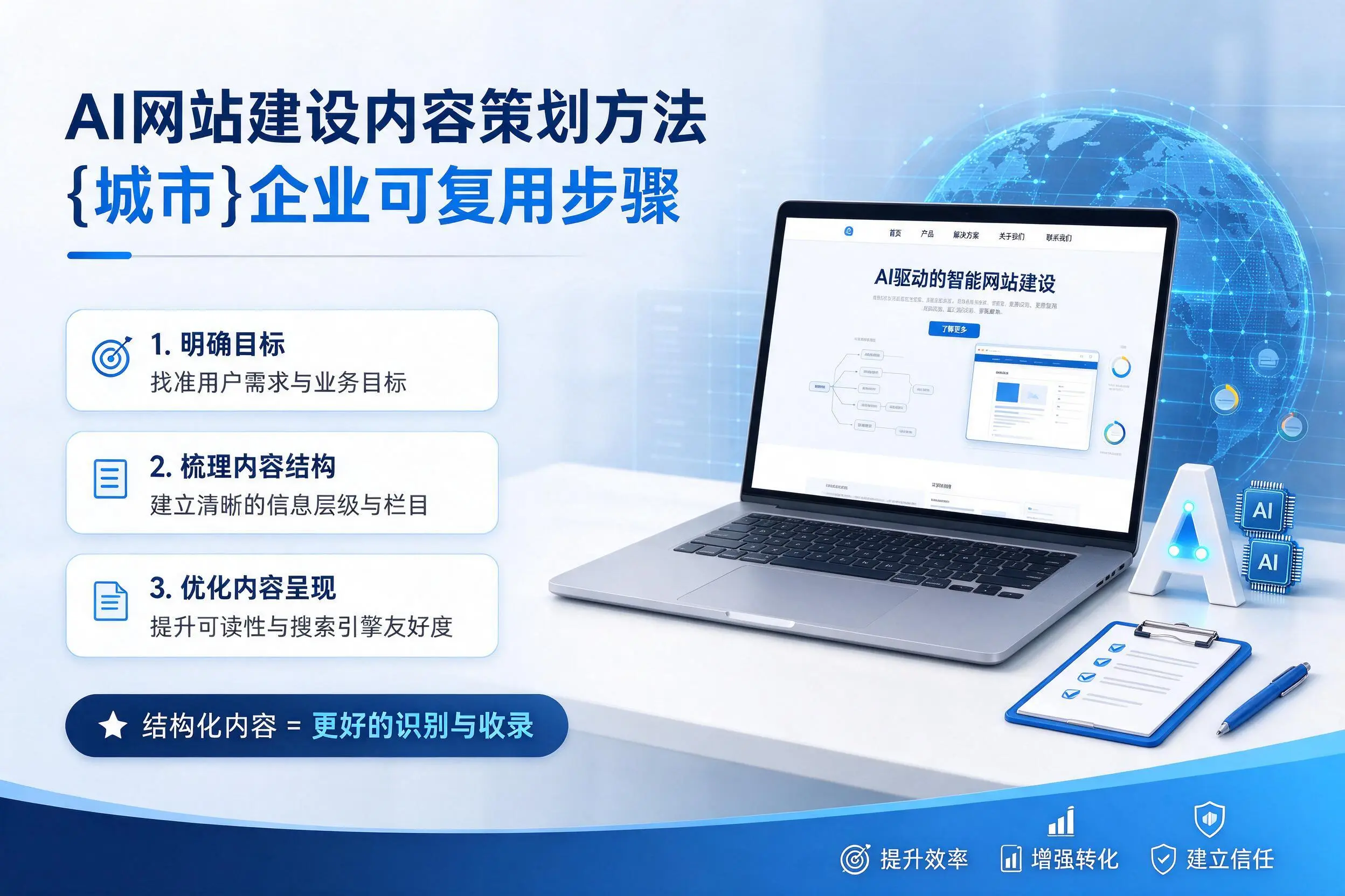 AI网站建设内容策划方法，忻州企业可复用步骤