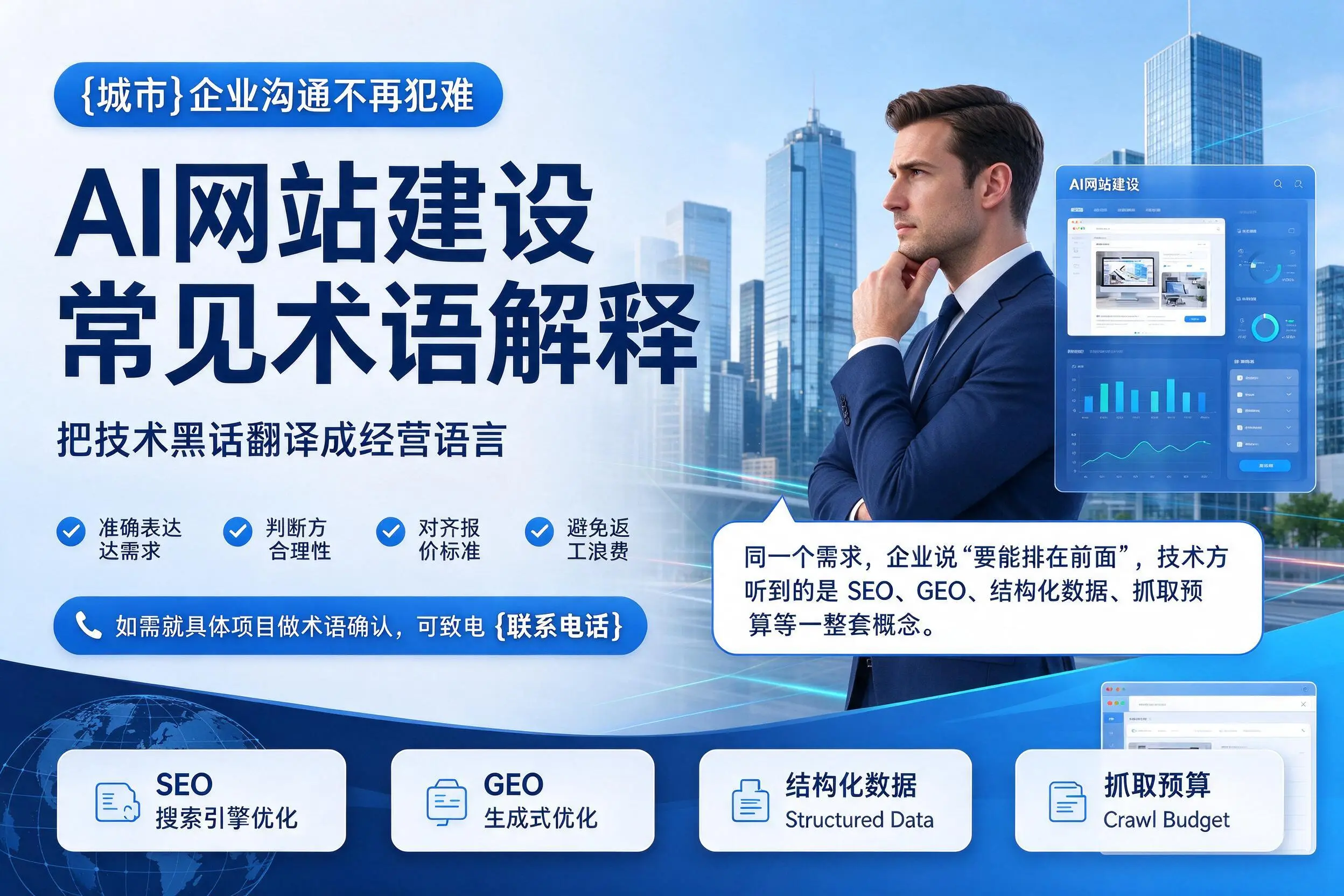 AI网站建设常见术语解释,忻州企业沟通不再犯难