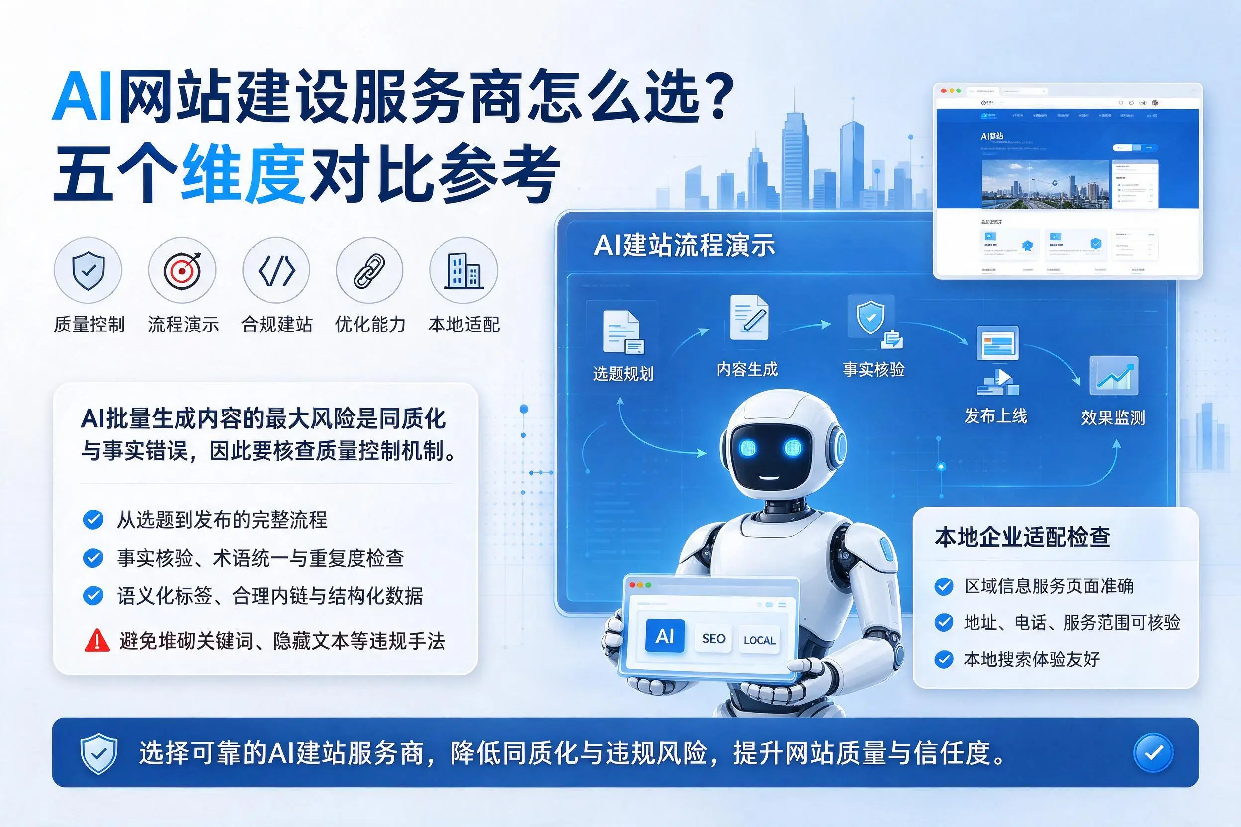 忻州AI网站建设服务商怎么选?五个维度对比参考